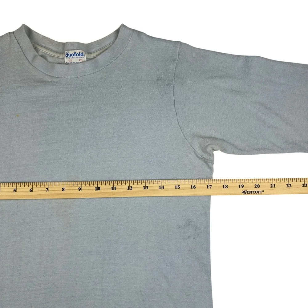 Vintage Duofold Two Layer Thermal Shirt Mens Small‎ Blue Long Sleeve Base Layer